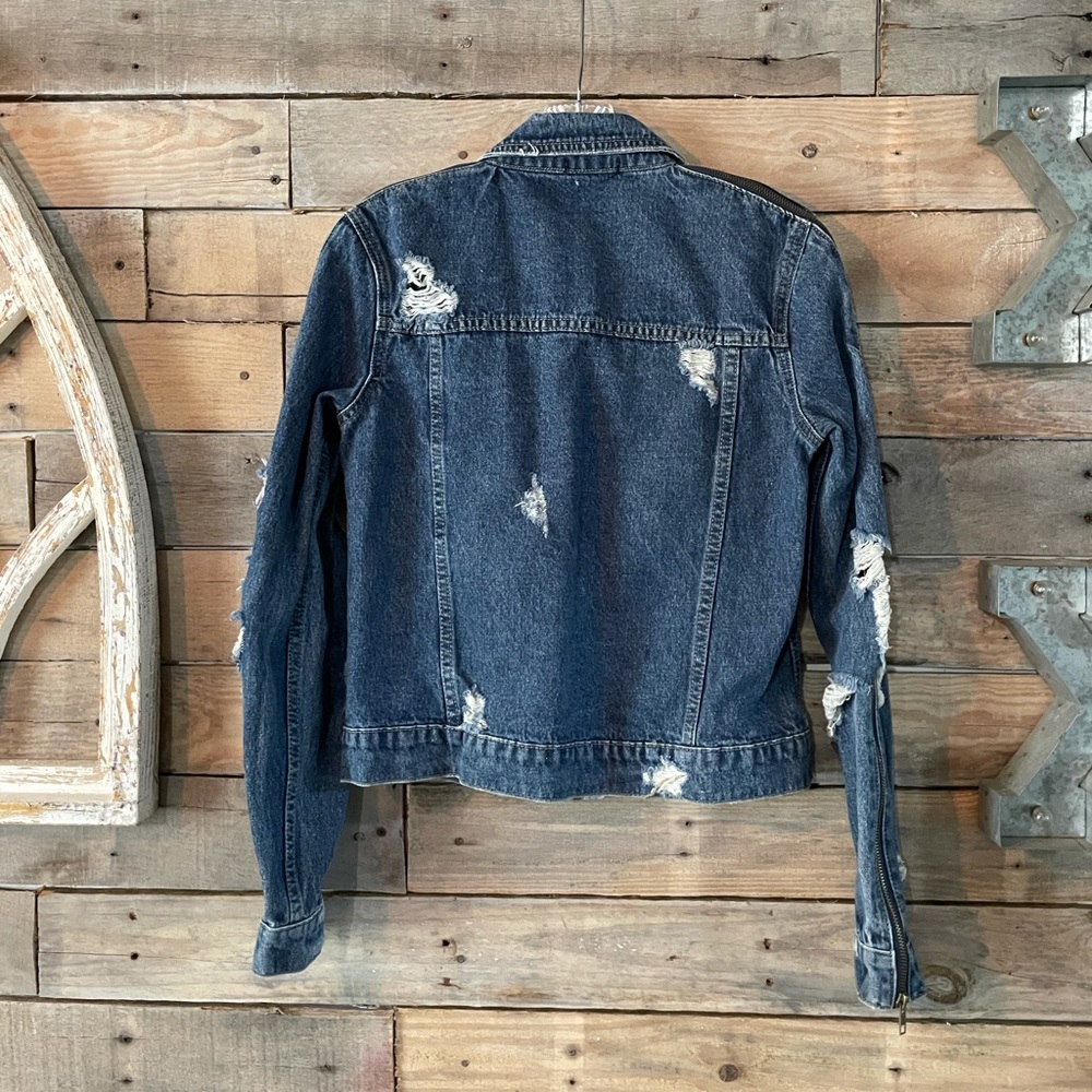 Distressed Denim Jacket - Picture 5 of 6